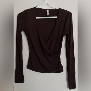 Gentle Fawn Dark Brown V Neck Long Sleeve XS